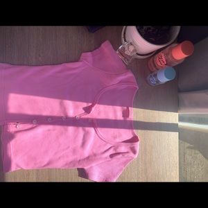 Brandy Melville pink button up Zelly top💖